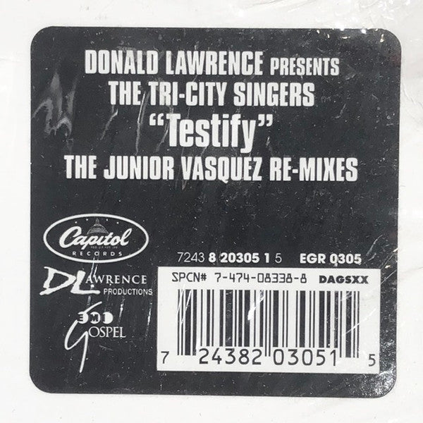 Donald Lawrence Pres. The Tri-City Singers : Testify (The Junior Vasquez Re-Mixes) (12")