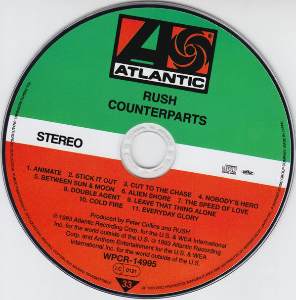 Rush = Rush : Counterparts = カウンターパーツ (CD, Album, Ltd, RE, RM, SHM)