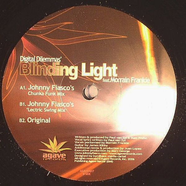 Digital Dilemmas Feat. Morrain Frankie : Blinding Light (12")