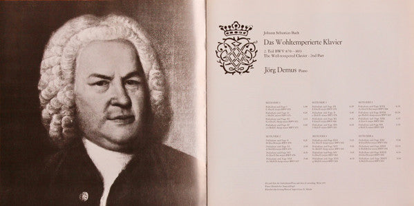 Johann Sebastian Bach, Jörg Demus : Das Wohltemperierte Klavier 2. Teil BWV 870-893 = The Well-tempered Clavier Book II BWV 870-893 (3xLP + Box, Club)