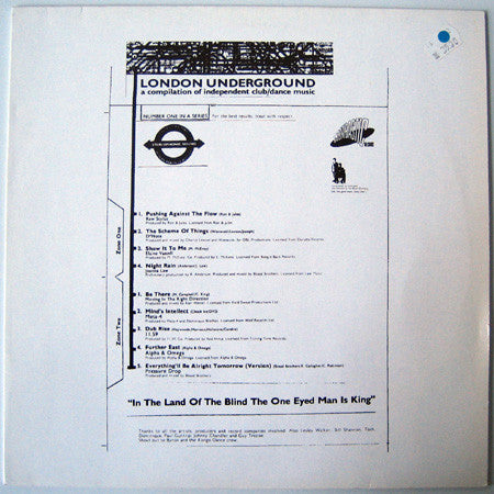 Various : London Underground (A Compilation Of Independent Club/Dance Music) (LP, Comp, W/Lbl)