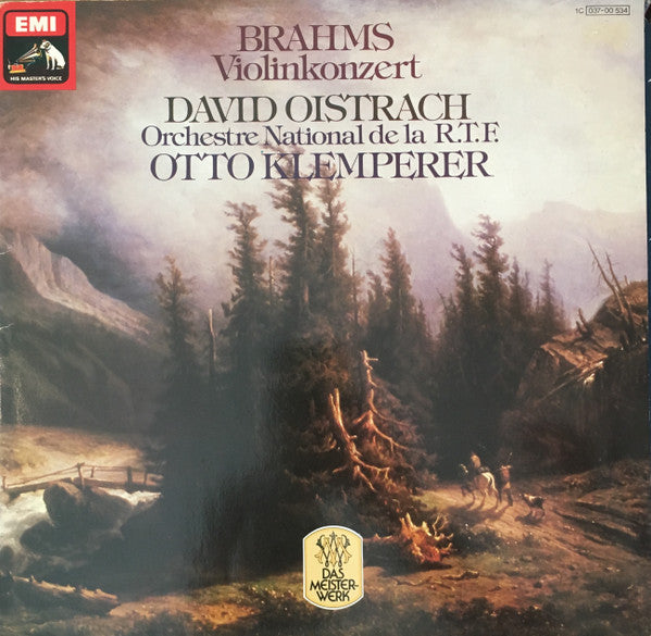 Johannes Brahms - David Oistrach, Orchestre National De la R.T.F., Otto Klemperer : Violinkonzert (LP, RE)