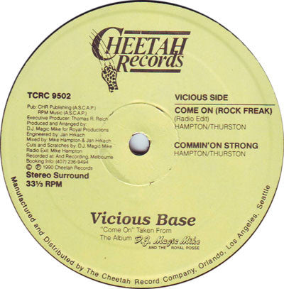 Vicious Bass : Come On (Rock Freak) (12")