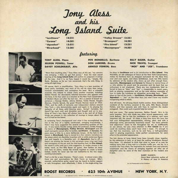 Tony Aless : Long Island Suite (LP, Album, Mono)