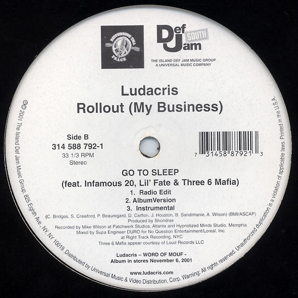 Ludacris : Rollout (My Business) (12")