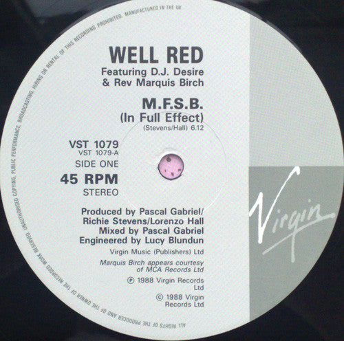 Well Red : M.F.S.B. (12")