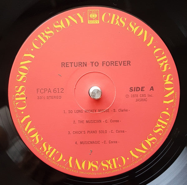 Return To Forever : Return To Forever (LP, Album, Club, RE)