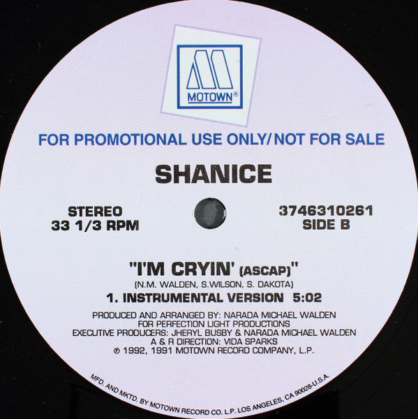 Shanice : I'm Cryin' (12", Promo)