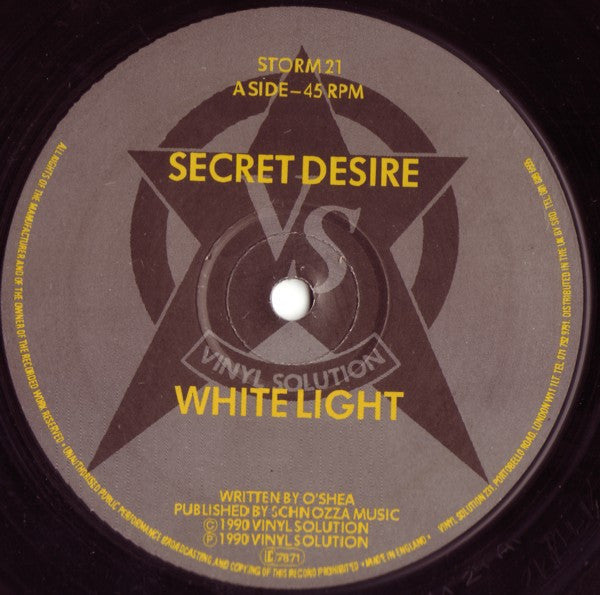 Secret Desire : White Light / Anna Lies (12")