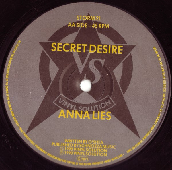 Secret Desire : White Light / Anna Lies (12")