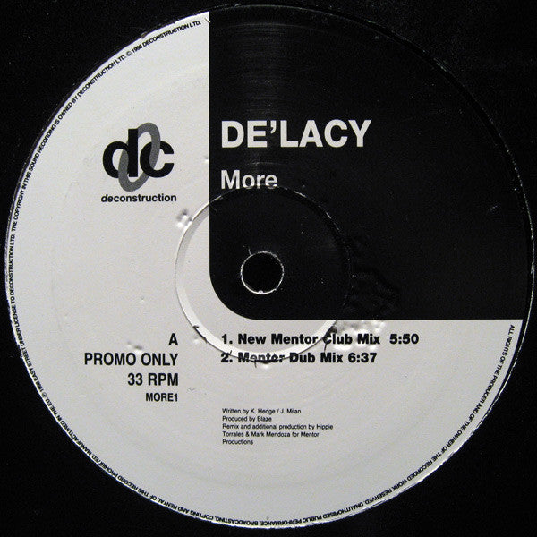 De'Lacy : More (12", Promo)