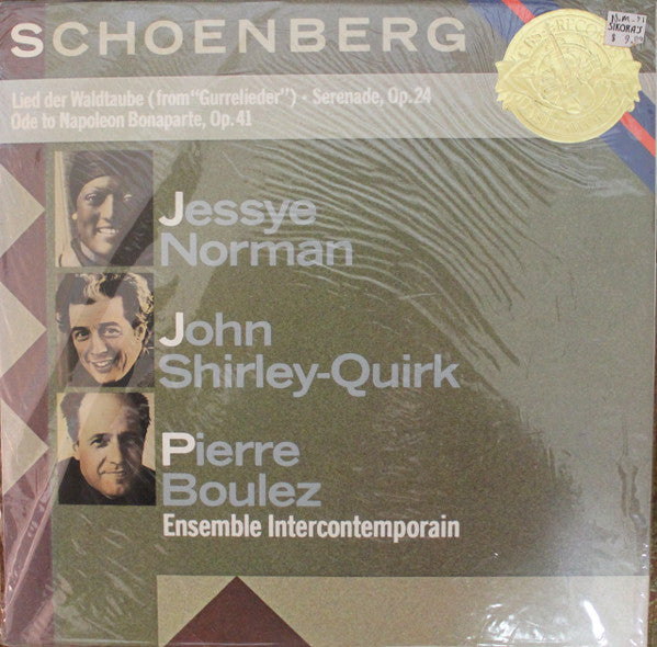 Arnold Schoenberg / Jessye Norman, John Shirley-Quirk, Pierre Boulez, Ensemble Intercontemporain : Lied Der Waldtaube (From "Gurrelieder") • Serenade Op. 24 • Ode To Napoleon Bonaparte Op. 41 (LP)