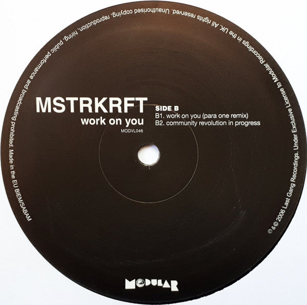 MSTRKRFT : Work On You (12", Single)