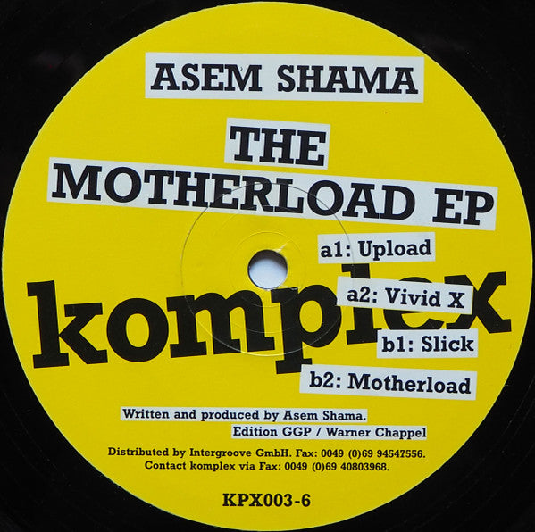 Asem Shama : The Motherload EP (12", EP)