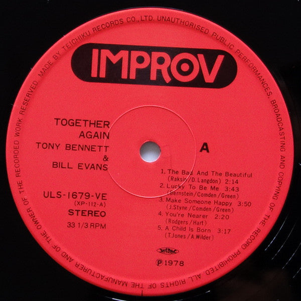 Tony Bennett & Bill Evans : Together Again (LP, Album)