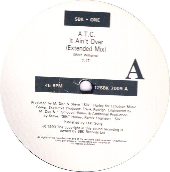 A.T.C. (2) : It Ain't Over (12")