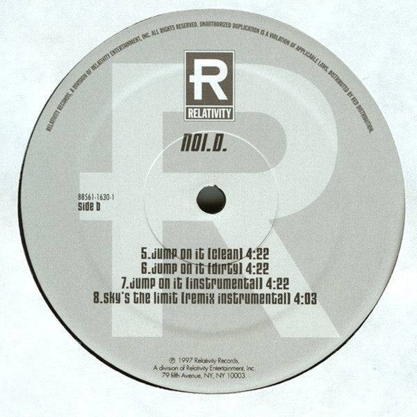 No I.D. Featuring Dug Infinite : Sky's The Limit / Jump On It (12")