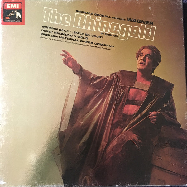 Reginald Goodall Conducts Wagner* / Norman Bailey  •  Emile Belcourt / Derek Hammond-Stroud / The English National Opera Company* : The Rhinegold (In English) (4xLP, Album, Quad + Box)