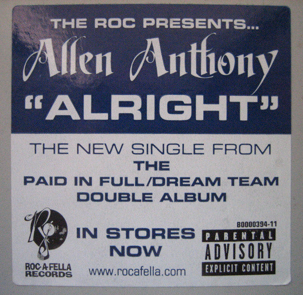 Allen Anthony : Alright (12")