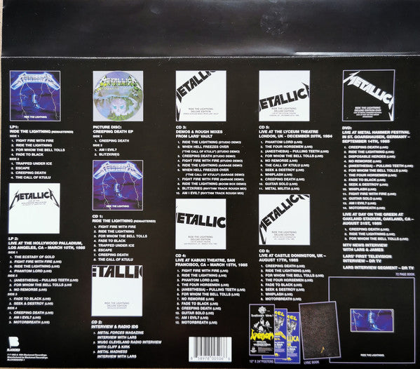 Metallica : Ride The Lightning (Box, Dlx, Ltd, Num + LP, Album, RE, RM + 2xLP + 12)