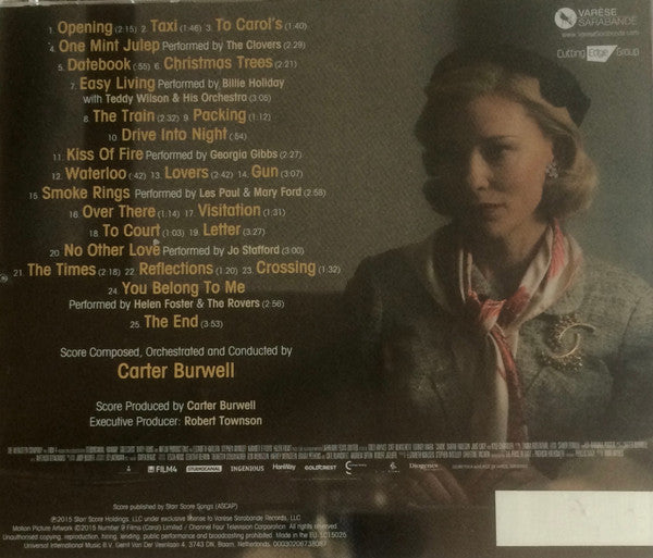 Carter Burwell : Carol (Original Motion Picture Soundtrack) (CD, Album)