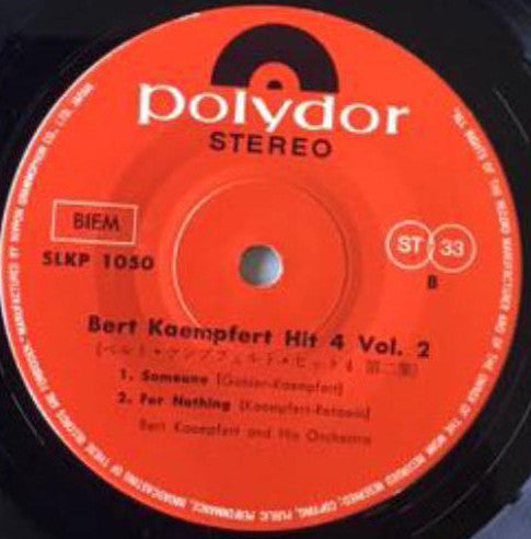 Bert Kaempfert & His Orchestra : Bert Kaempfert Hit 4 Vol. 2 (7", EP)