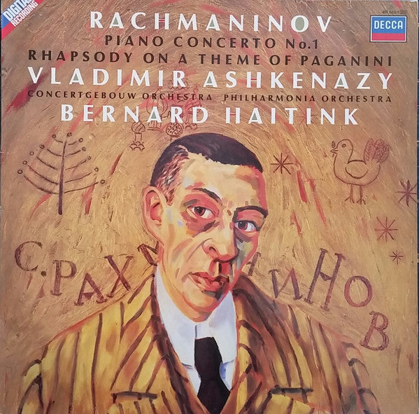 Sergei Vasilyevich Rachmaninoff, Vladimir Ashkenazy, Concertgebouworkest, Philharmonia Orchestra, Bernard Haitink : Piano Concerto No. 1 / Rhapsody On A Theme Of Paganini (LP, Album)