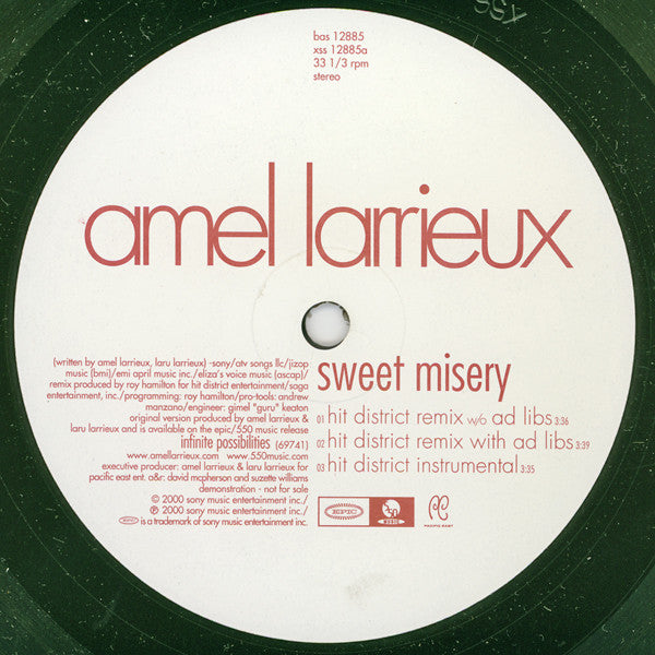 Amel Larrieux : Sweet Misery Remixes (12", Promo)