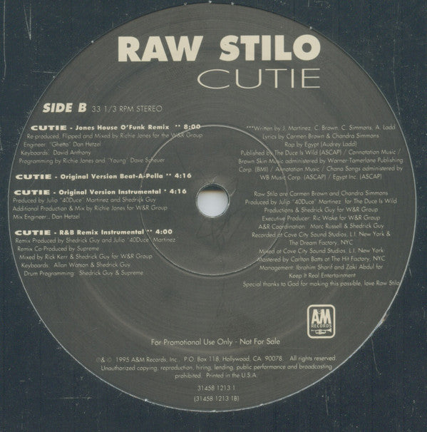 Raw Stilo : Cutie (12")