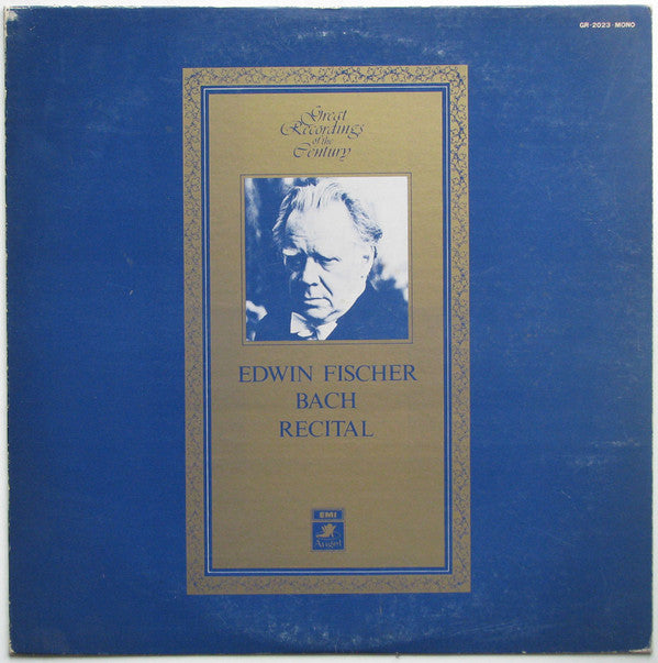 Johann Sebastian Bach, Edwin Fischer : Bach Recital  (LP, Mono)