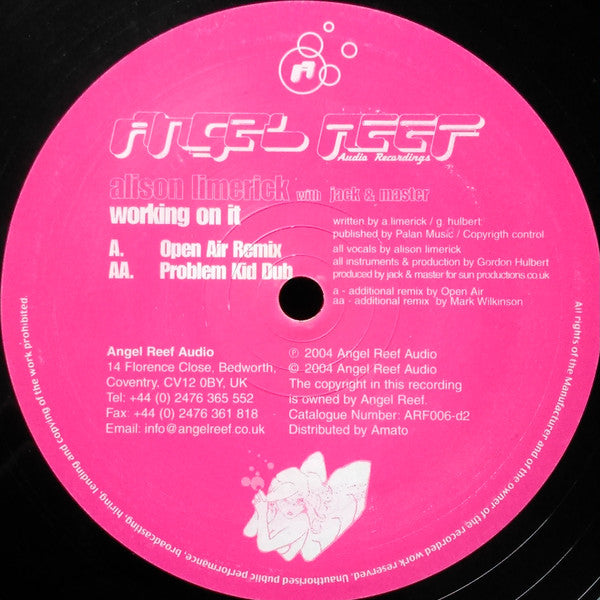 Alison Limerick with Jack And Master : Working On It (12")