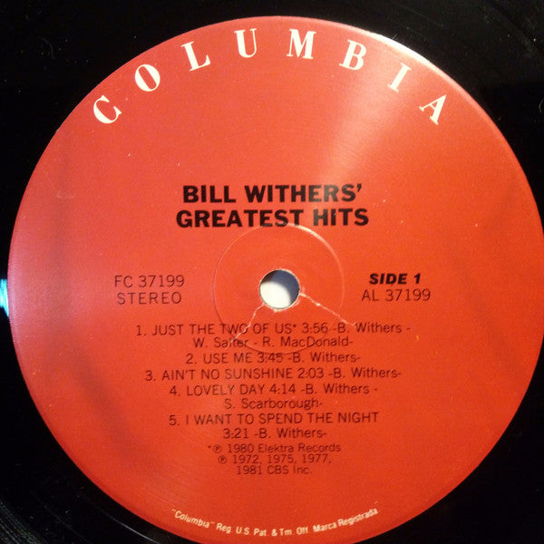 Bill Withers : Bill Withers' Greatest Hits (LP, Comp)