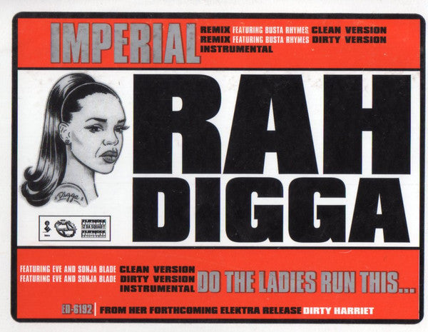 Rah Digga : Imperial / Do The Ladies Run This... (12", Promo)