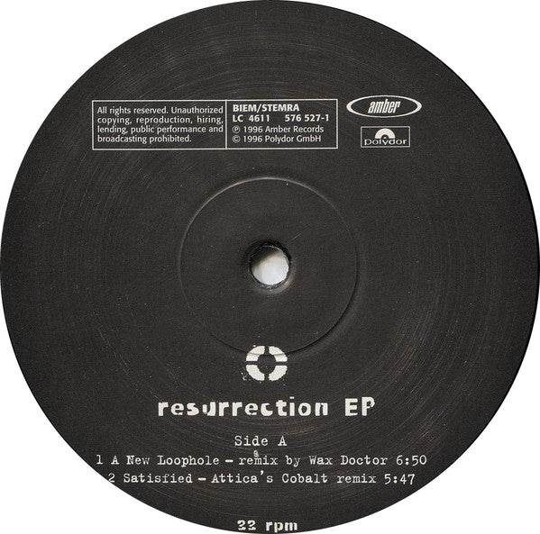 Loophole (2) : Resurrection EP (12", EP)