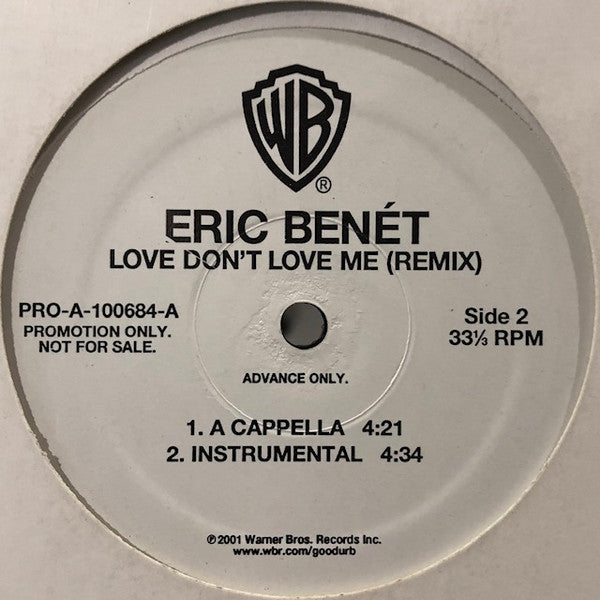 Eric Benét : Love Don't Love Me (Neptunes Remix) (12", Promo)