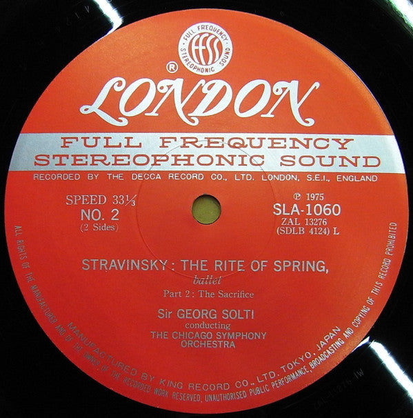 Igor Stravinsky - The Chicago Symphony Orchestra, Georg Solti : Le Sacre Du Printemps / The Rise Of Spring (LP, Album)