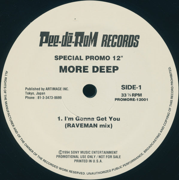 More Deep : I'm Gonna Get You (12", Promo)