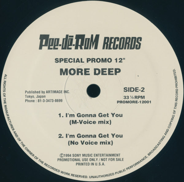 More Deep : I'm Gonna Get You (12", Promo)