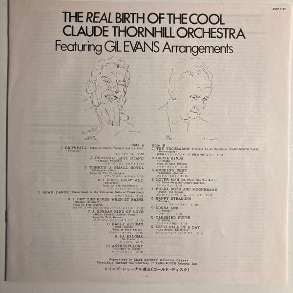 Claude Thornhill And His Orchestra : The Real Birth Of The Cool (Featuring Gil Evans Arrangements) (LP, Album, Mono, RE)