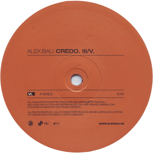 Alex Bau : Credo III/V (12")