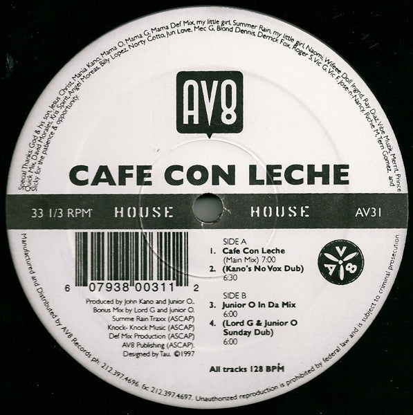 Joey Rolon : Café Con Leche (12")