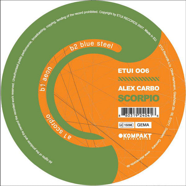 Alex Carbo : Scorpio (12")