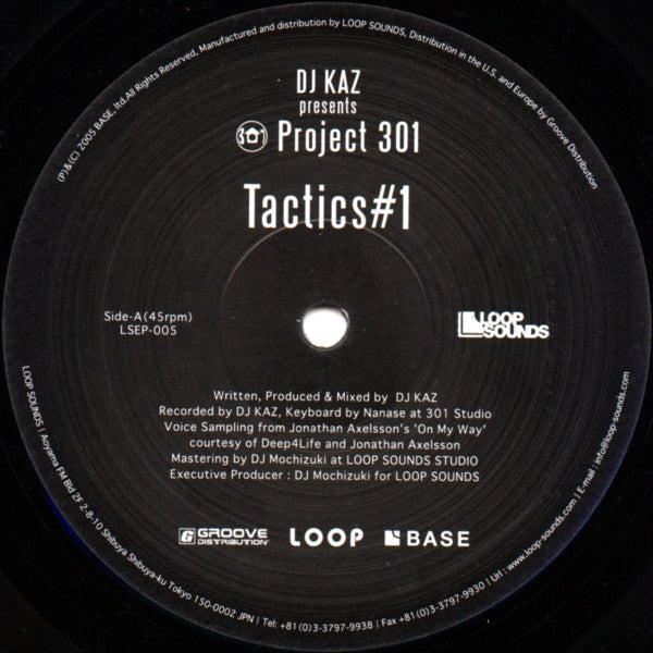 DJ Kaz Presents Project 301 : Tactics#1 / Affection (12")