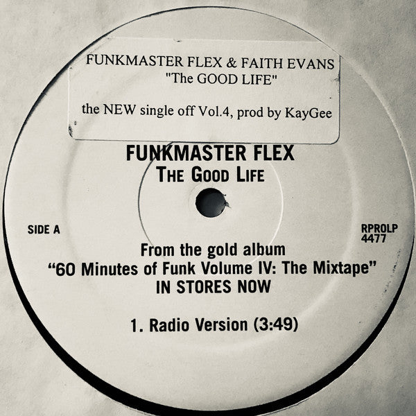 Funkmaster Flex & Faith Evans : The Good Life (12", Promo, W/Lbl)