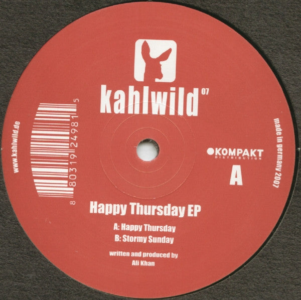 Ali Khan : Happy Thursday EP (12", EP)