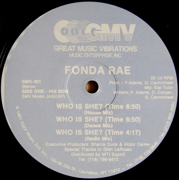 Fonda Rae : Who Is She? (12")