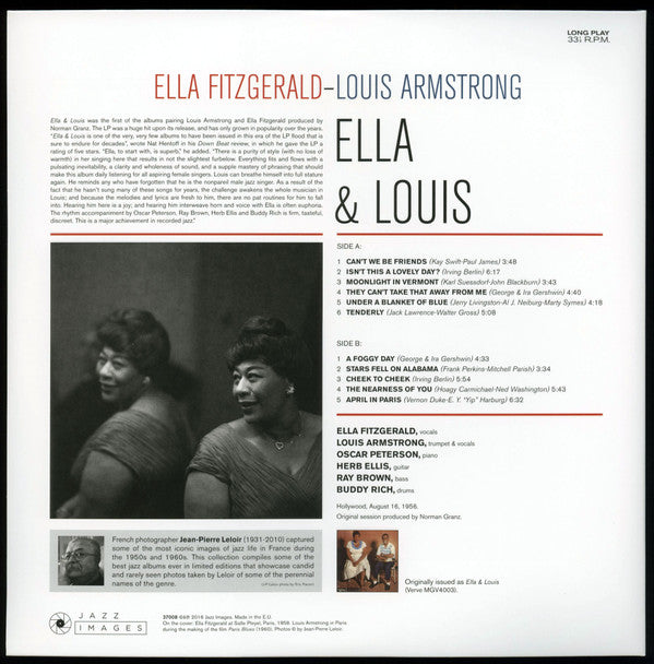 Ella Fitzgerald And Louis Armstrong : Ella & Louis (LP, Album, Dlx, Ltd, RE, 180)