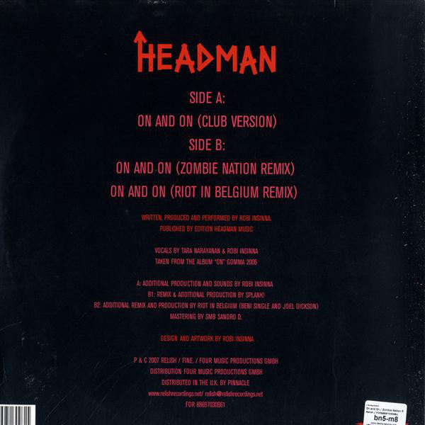 Headman (2) : On And On (12")