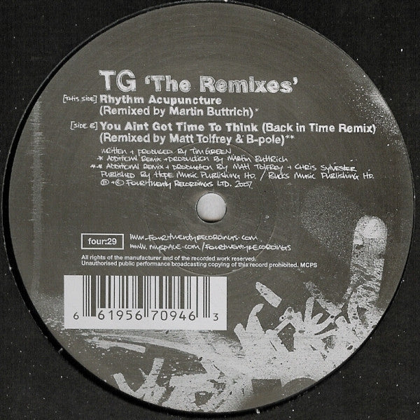 Tim Green (4) : The Remixes (12")