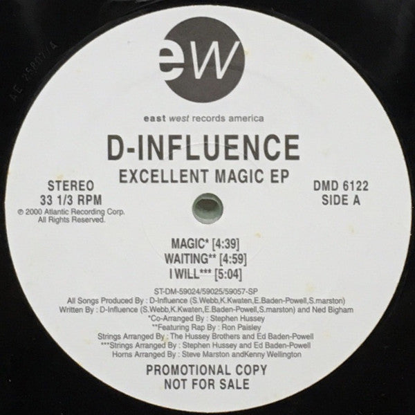 D'Influence : Excellent Magic EP (12", EP, Comp, Promo)